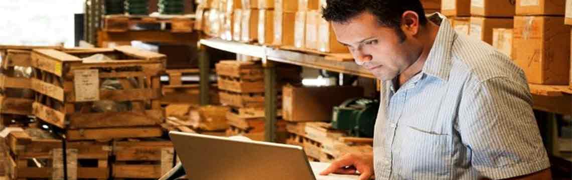 customs official processing imported packages Customs official processing imported packages.