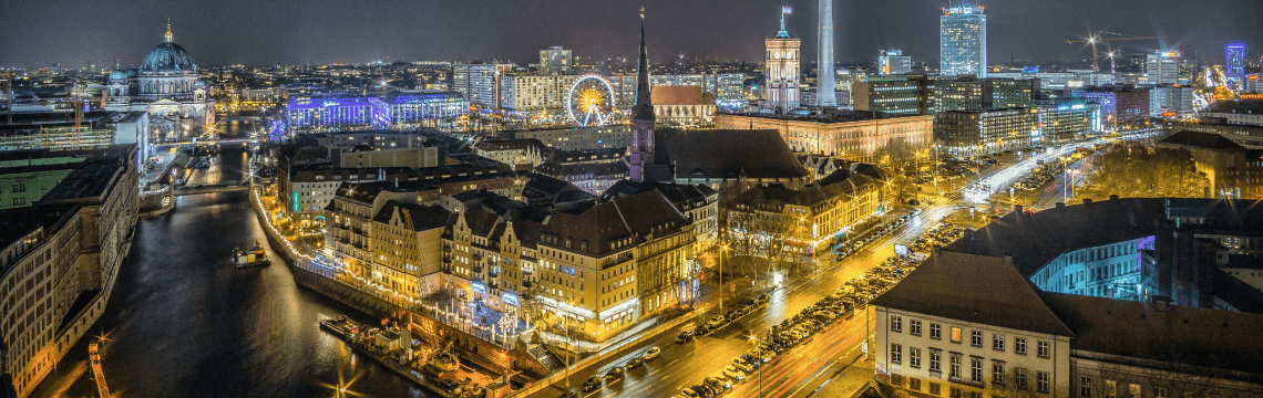 Aerial view of Berlin. 
